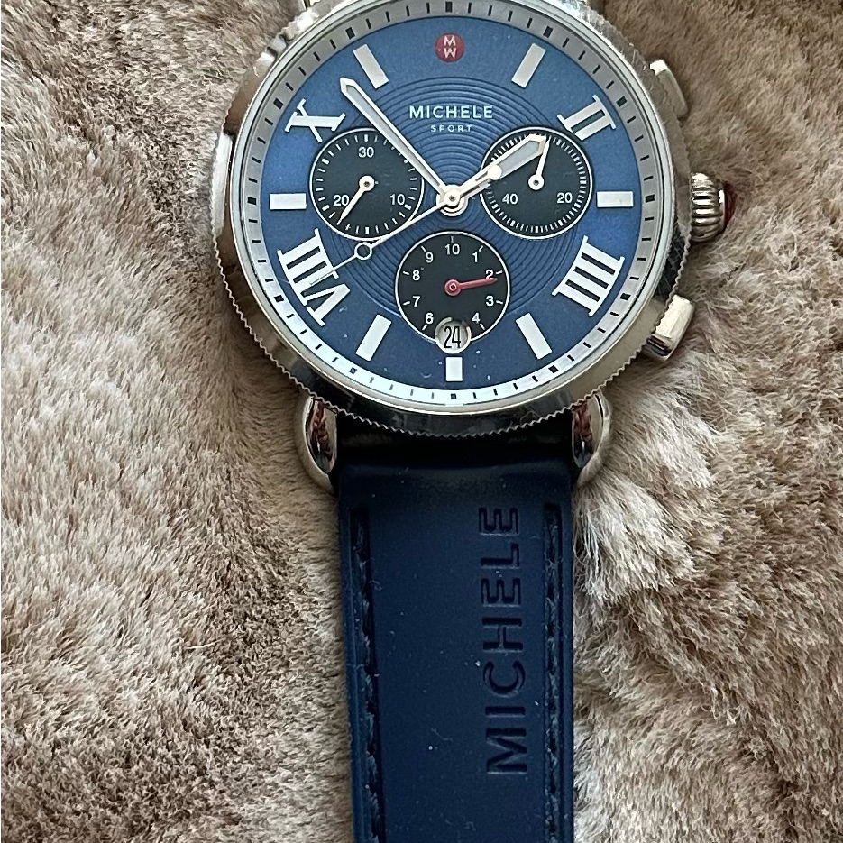 Michele Blue Dial Chronograph Watch Michele Blue Dial Chronograph Watch